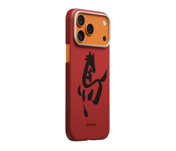 PITAKA Edge Case do iPhone 17 Pro Ink Horse Cinnabar - 1541652 - zdjęcie